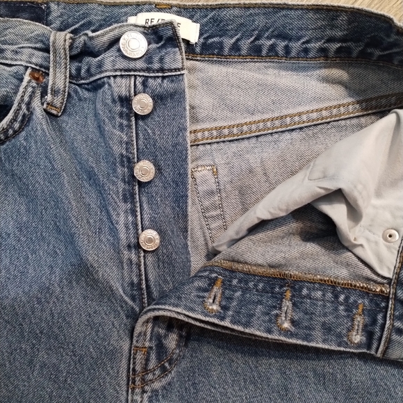 Re/Done Mid 70s High Rise Rigid Stovepipe Jeans - Picture 6 of 13